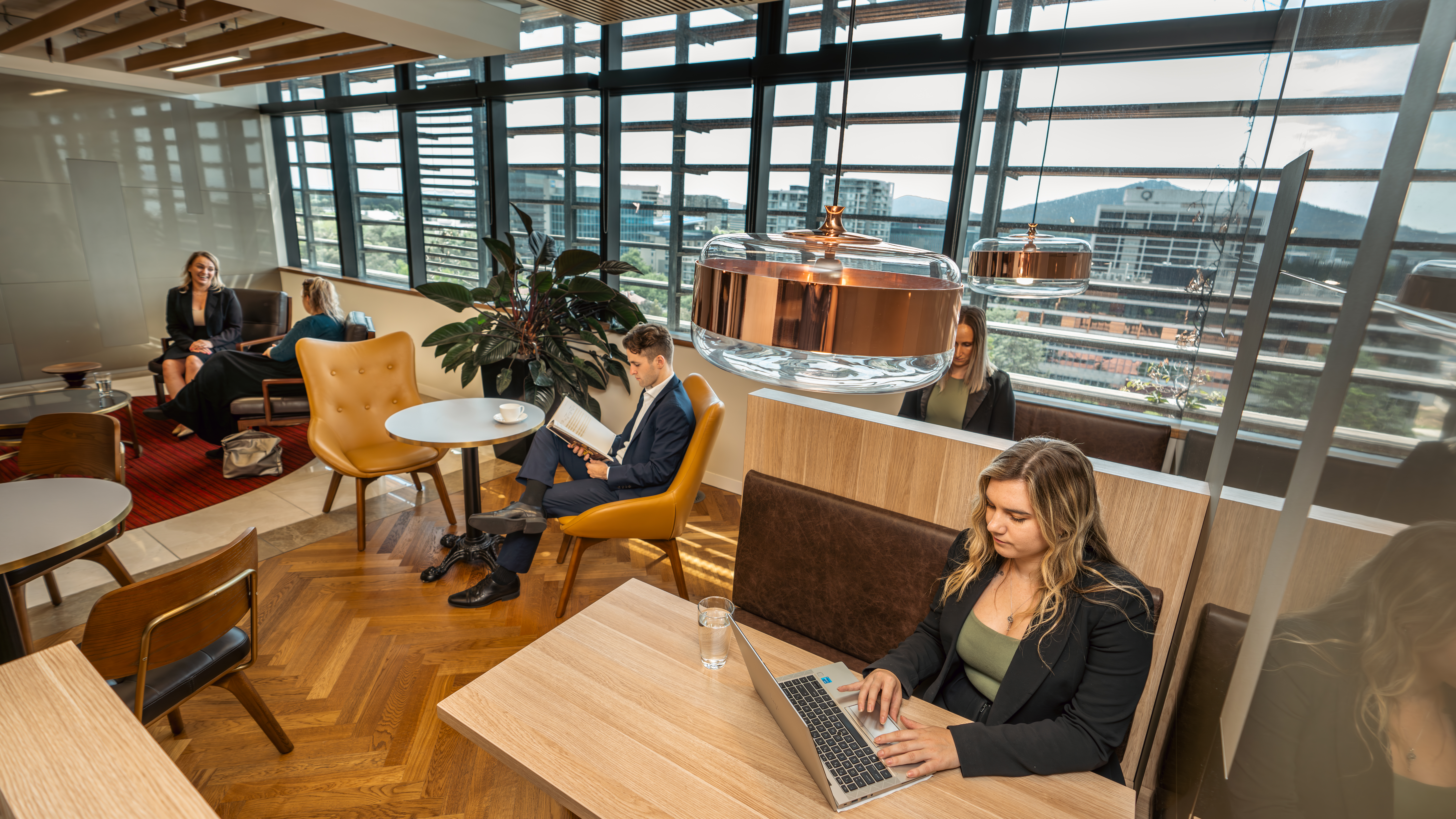 3 Person Coworking Desk