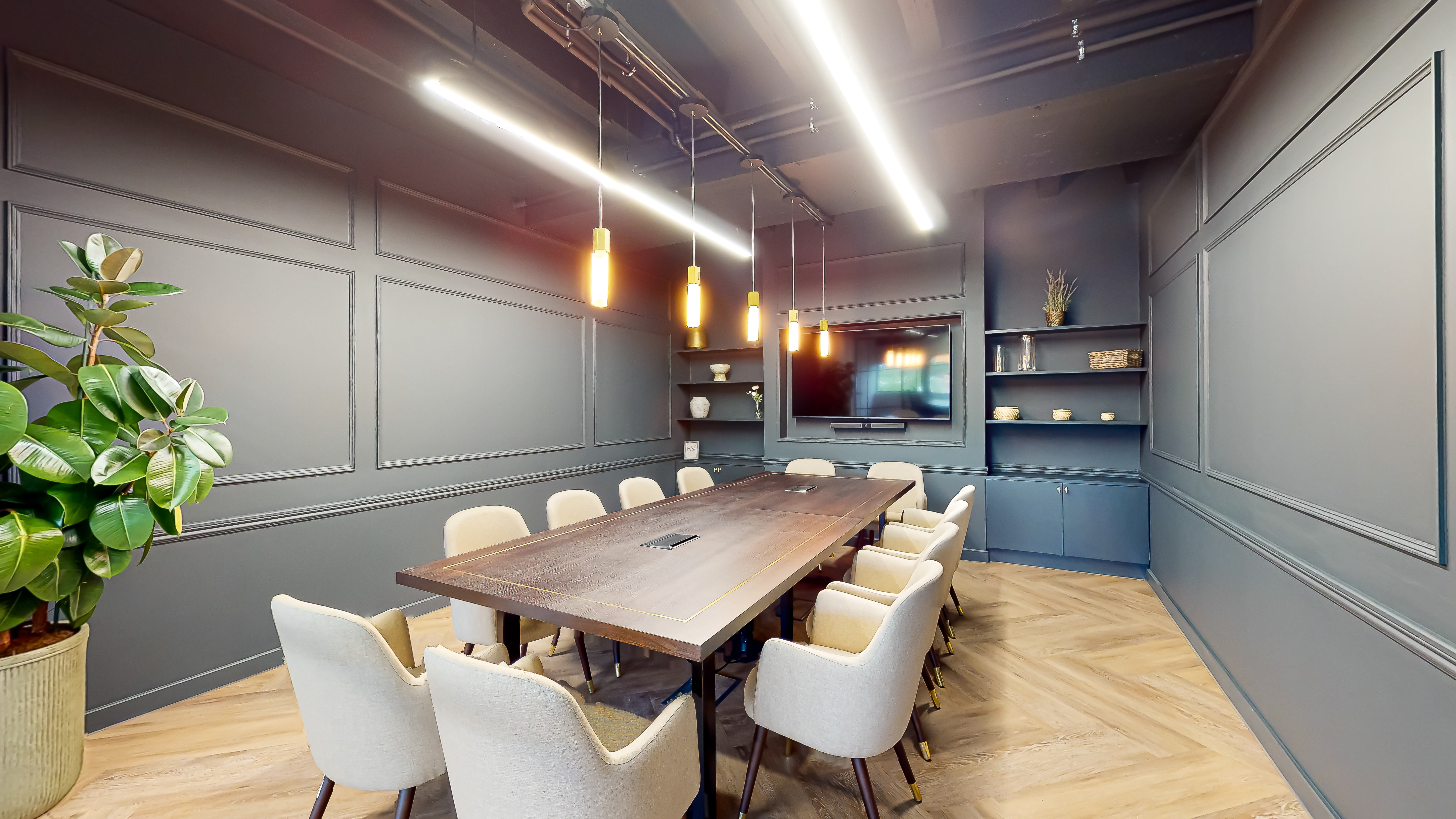 3 Person Coworking Desk