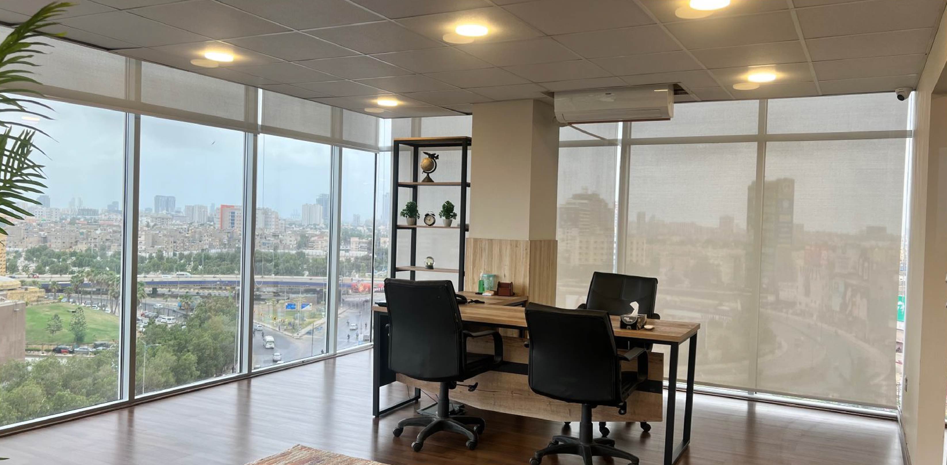 3 Person Coworking Desk