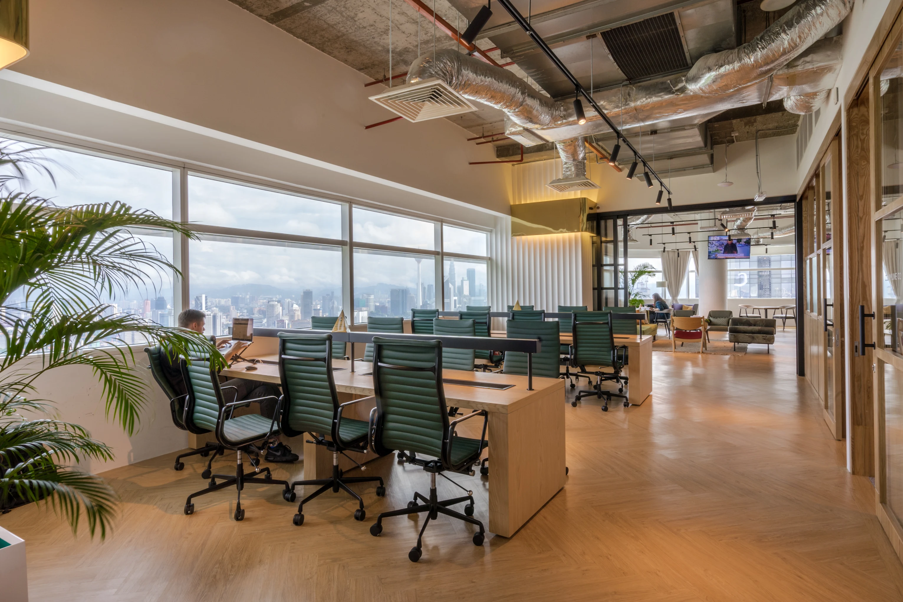 3 Person Coworking Desk