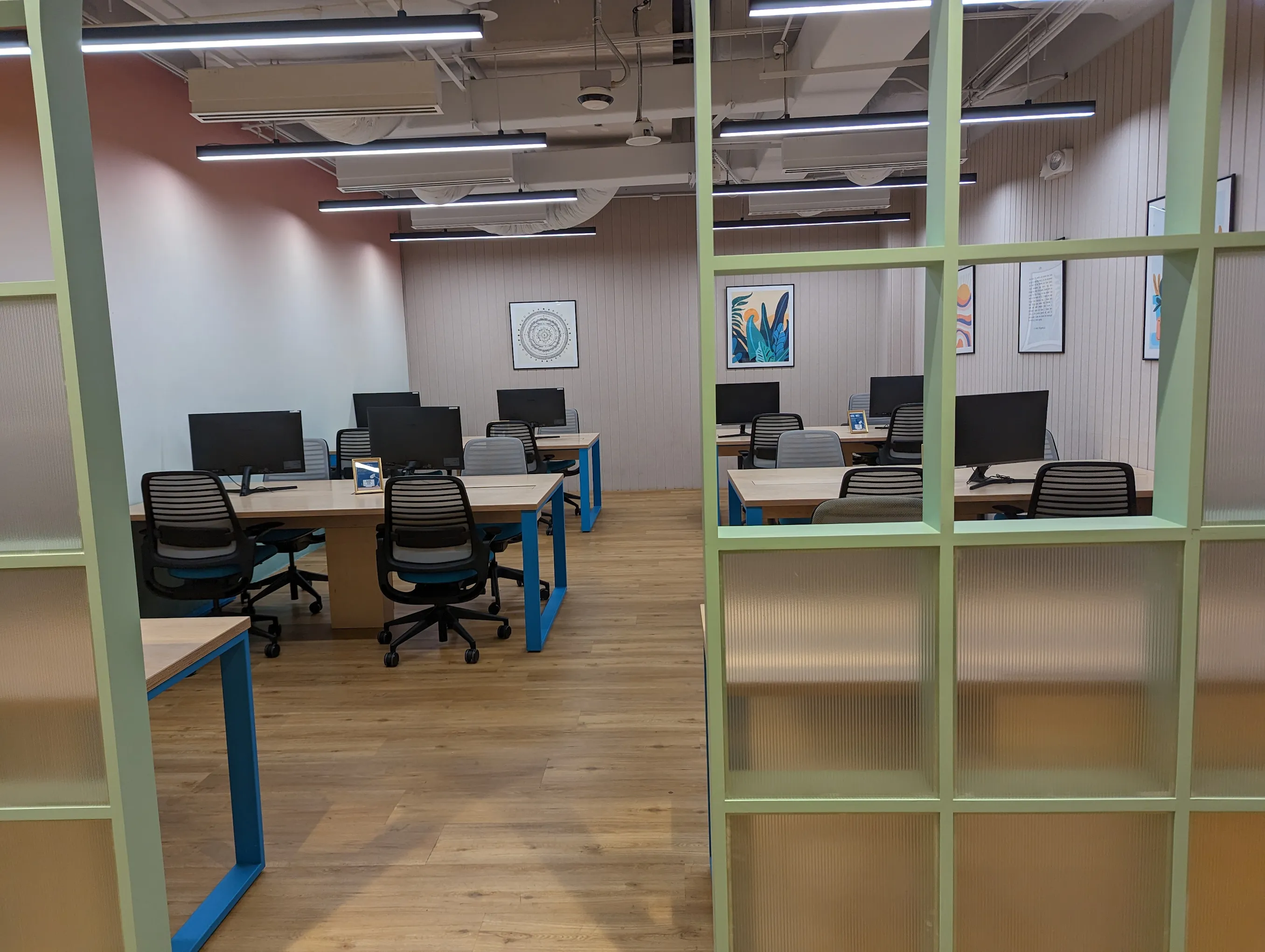 3 Person Coworking Desk