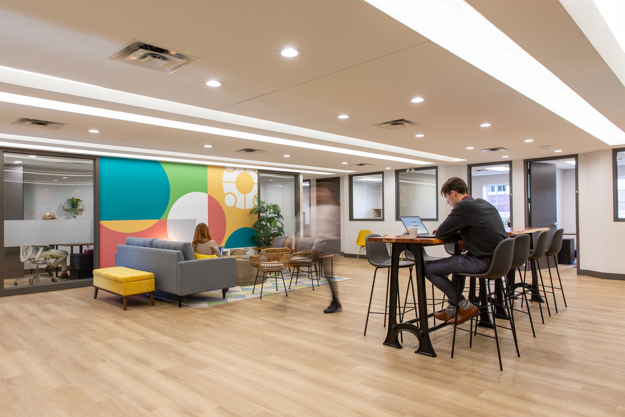 3 Person Coworking Desk