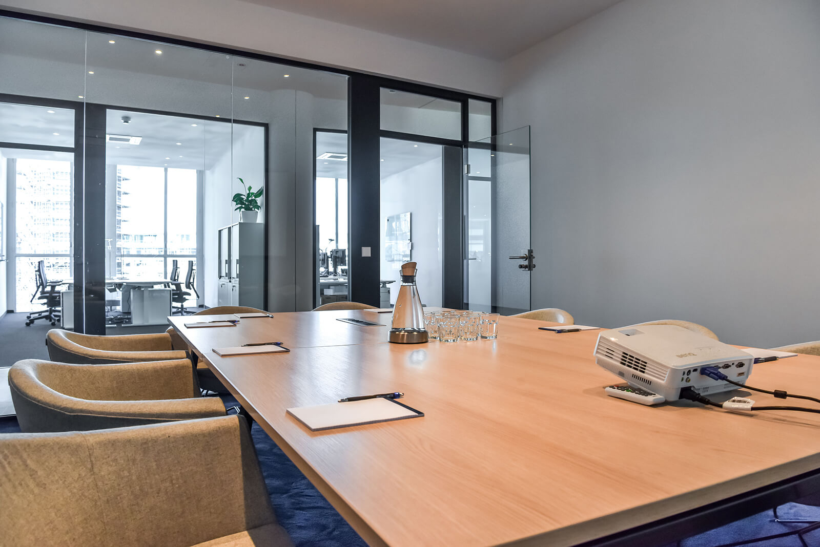 3 Person Coworking Desk