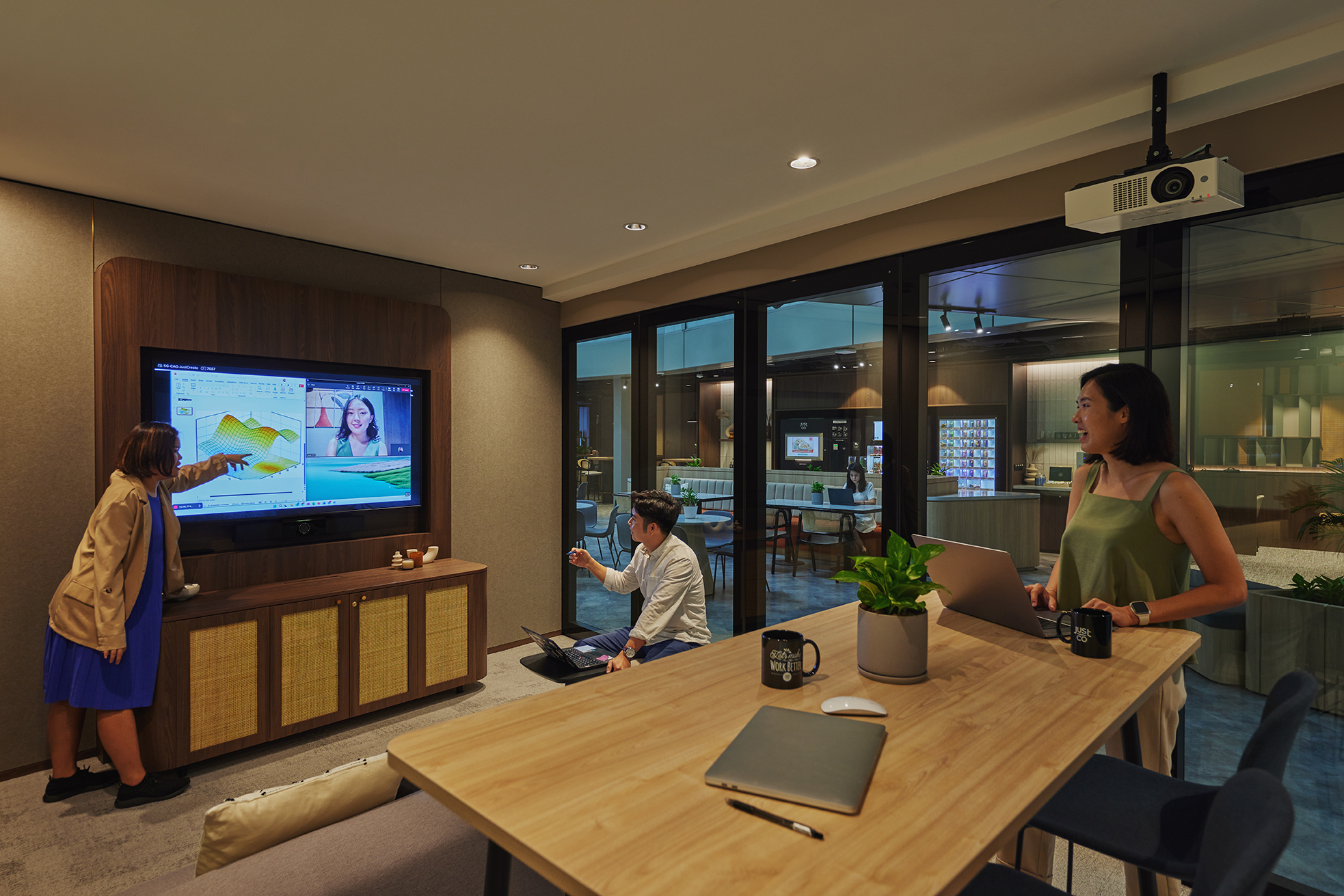 2 Person Coworking Desk