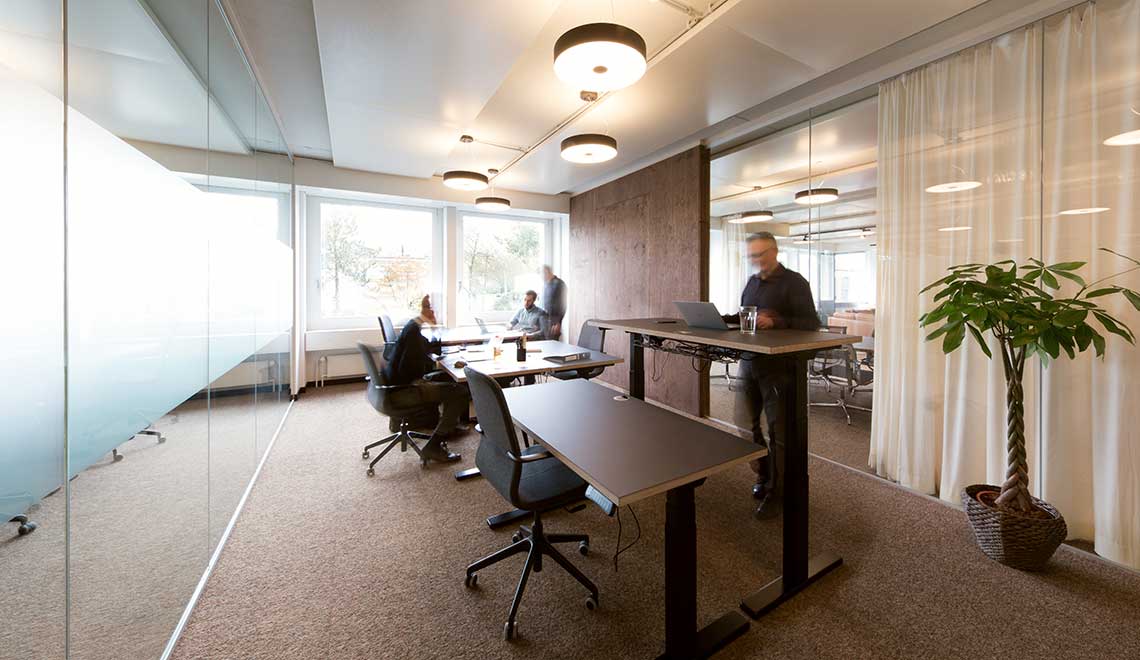 3 Person Coworking Desk