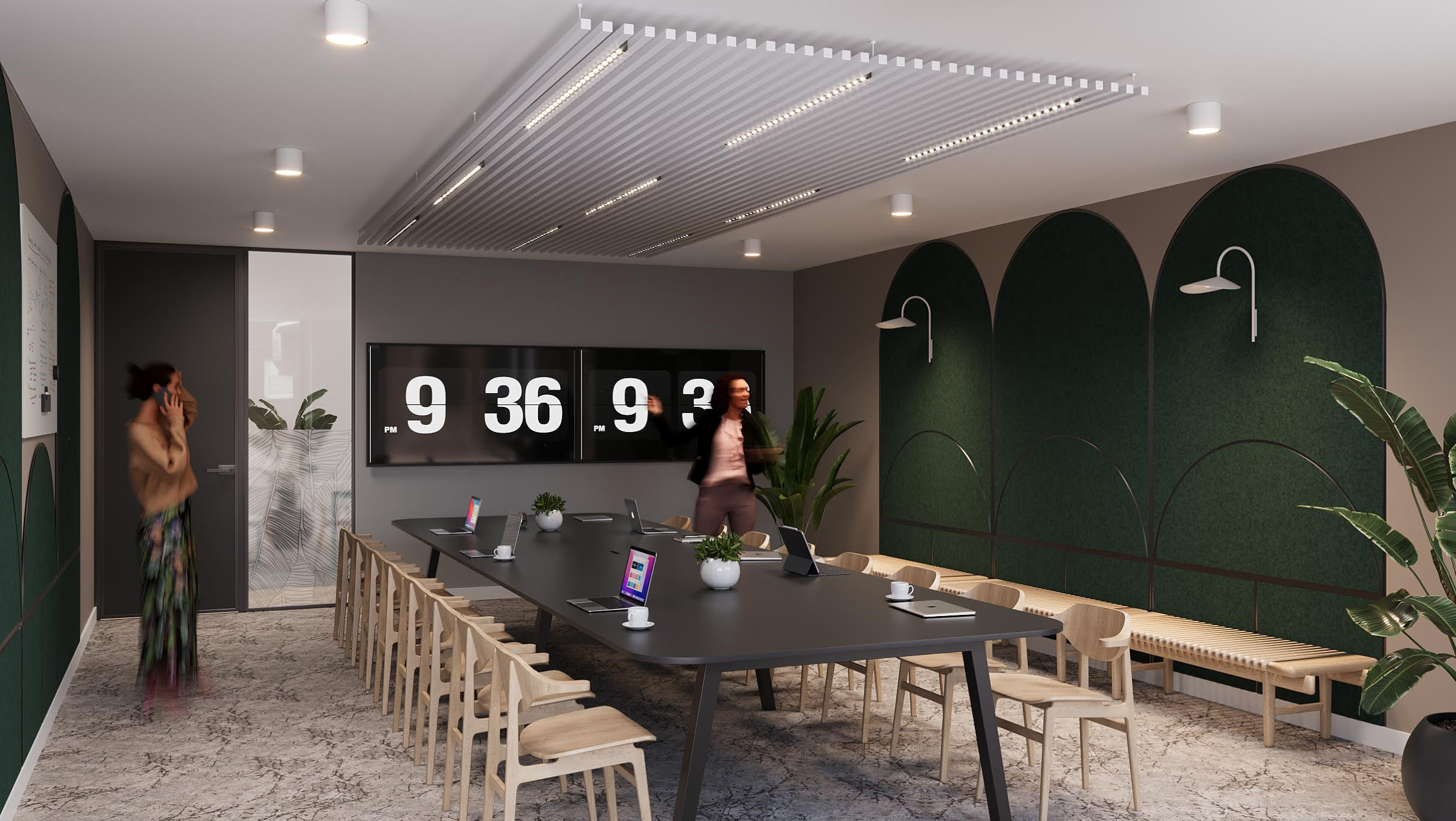 4 Person Coworking Desk