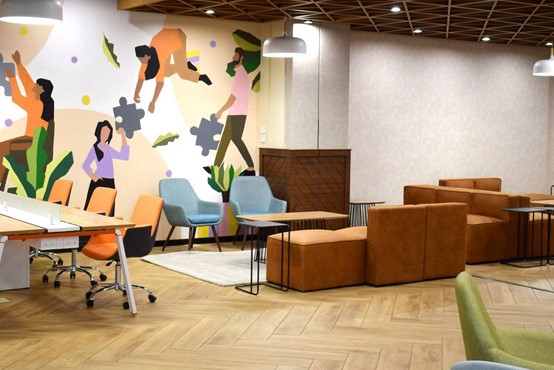 5 Person Coworking Desk