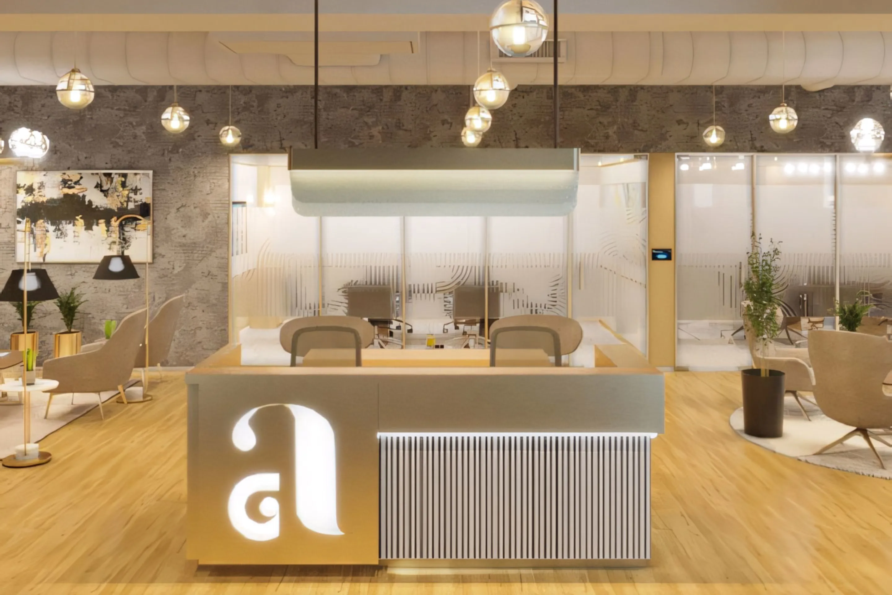 3 Person Coworking Desk