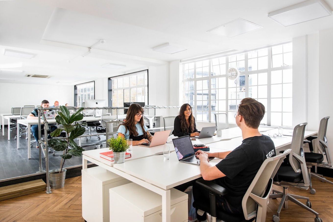 3 Person Coworking Desk