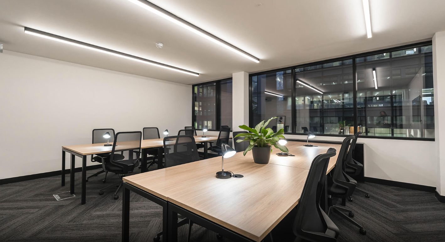 3 Person Coworking Desk