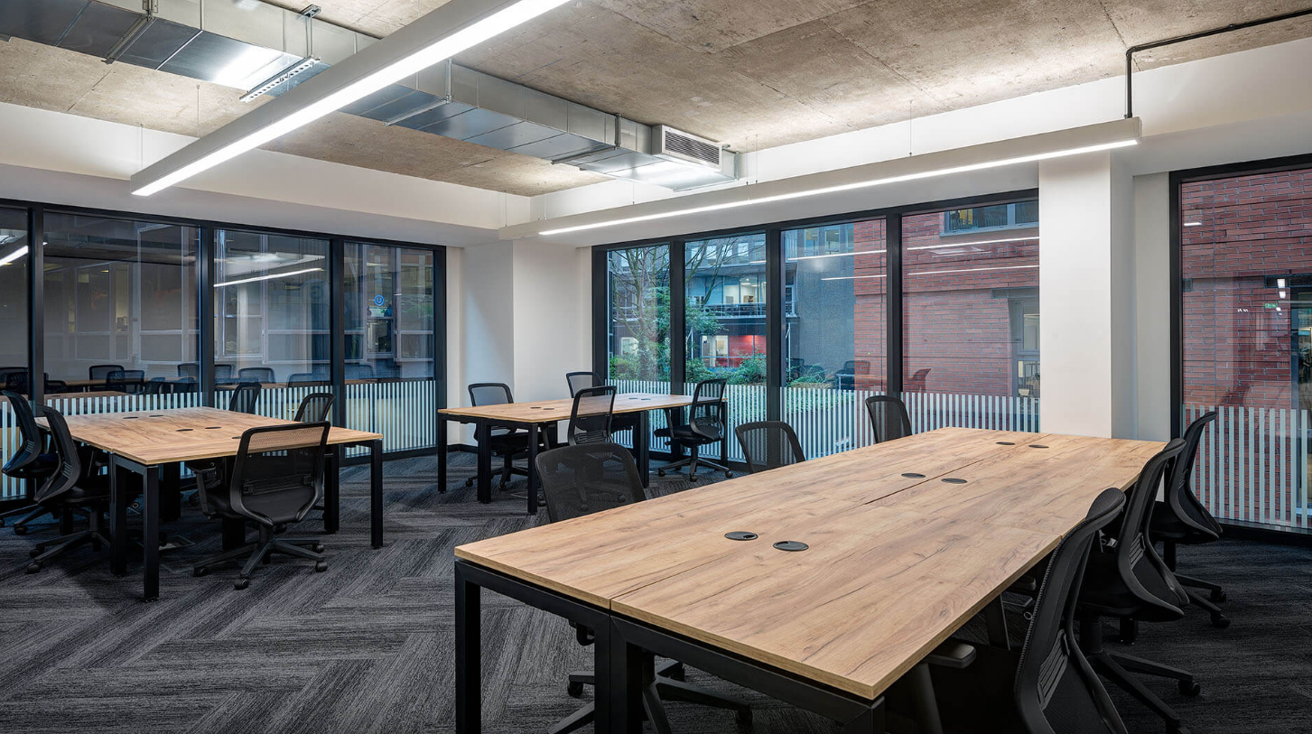 3 Person Coworking Desk