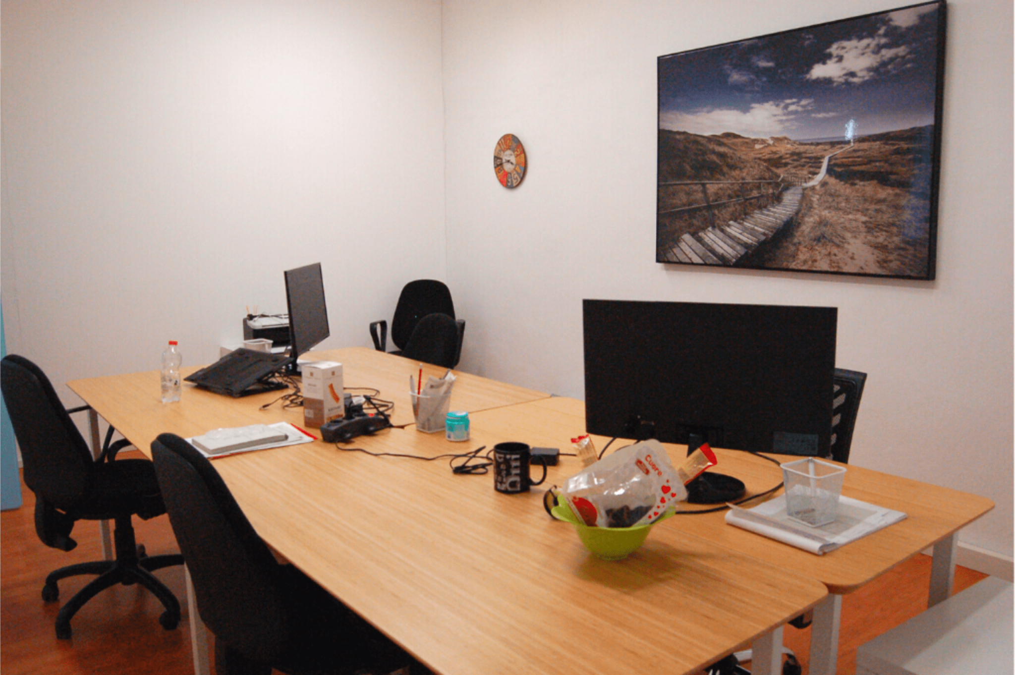 5 Person Coworking Desk