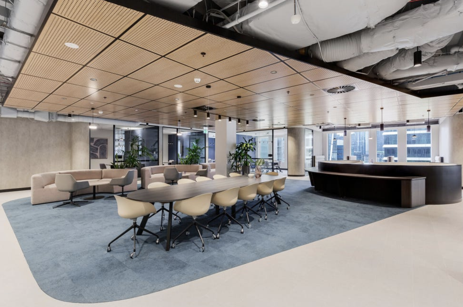 5 Person Coworking Desk