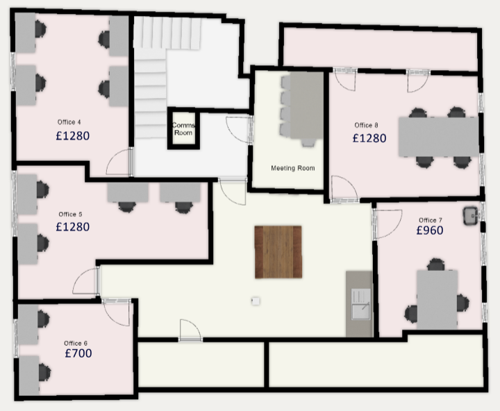 9 Person Private Office