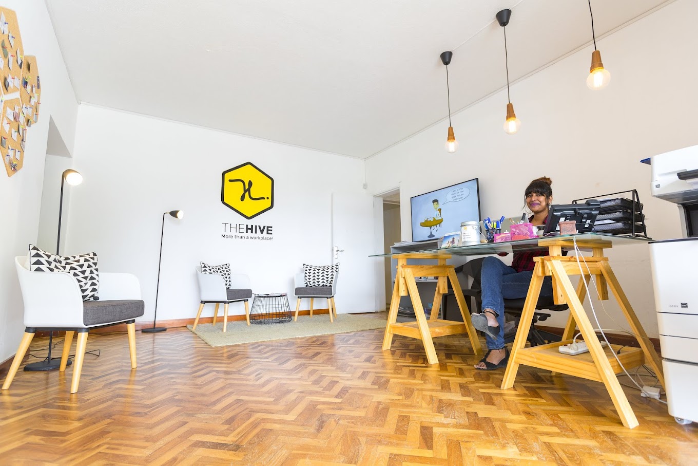 5 Person Coworking Desk