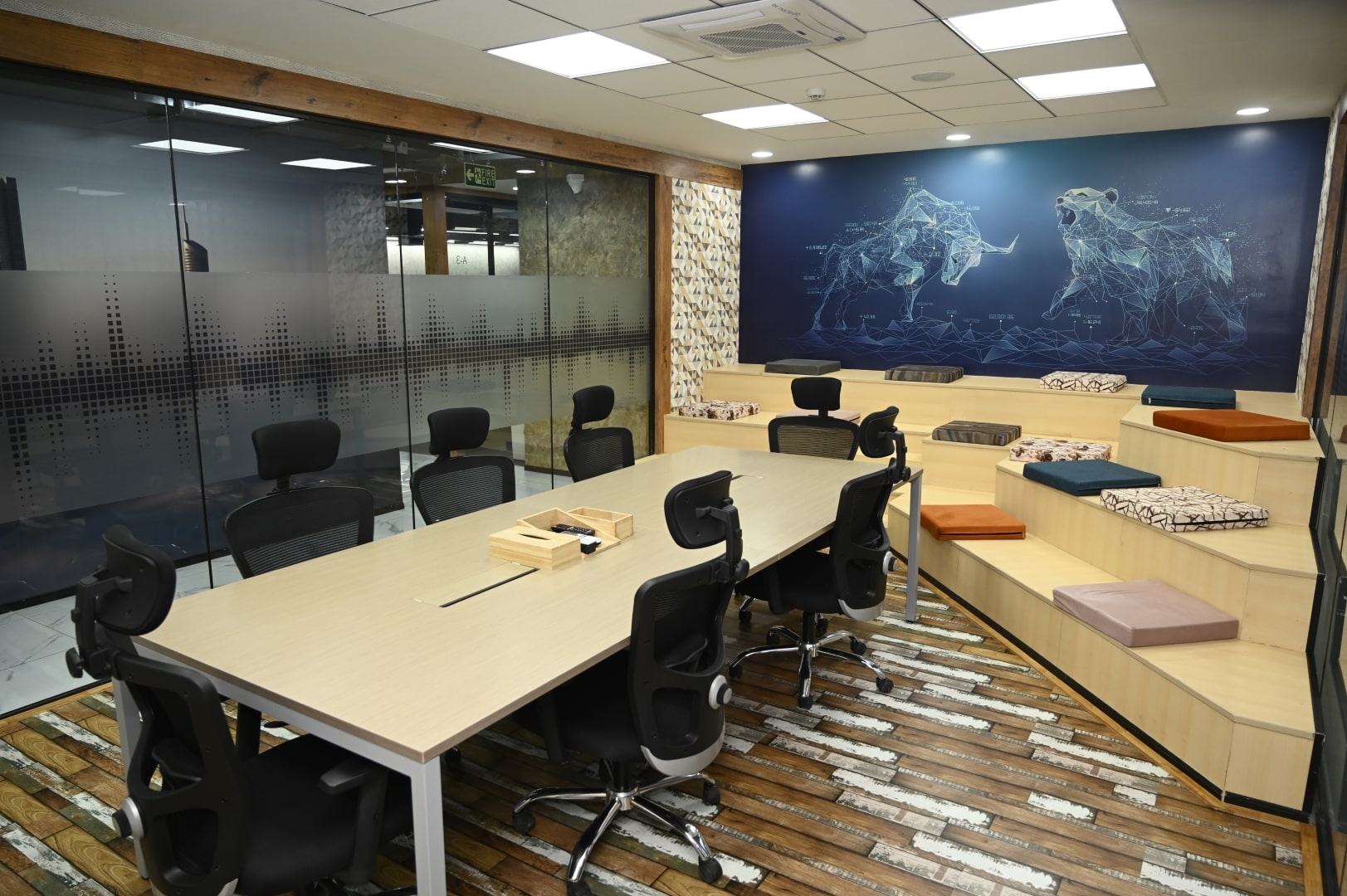 3 Person Coworking Desk