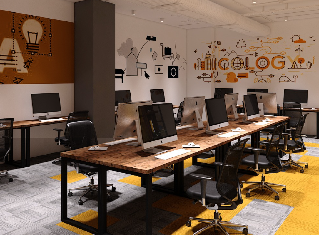 2 Person Coworking Desk