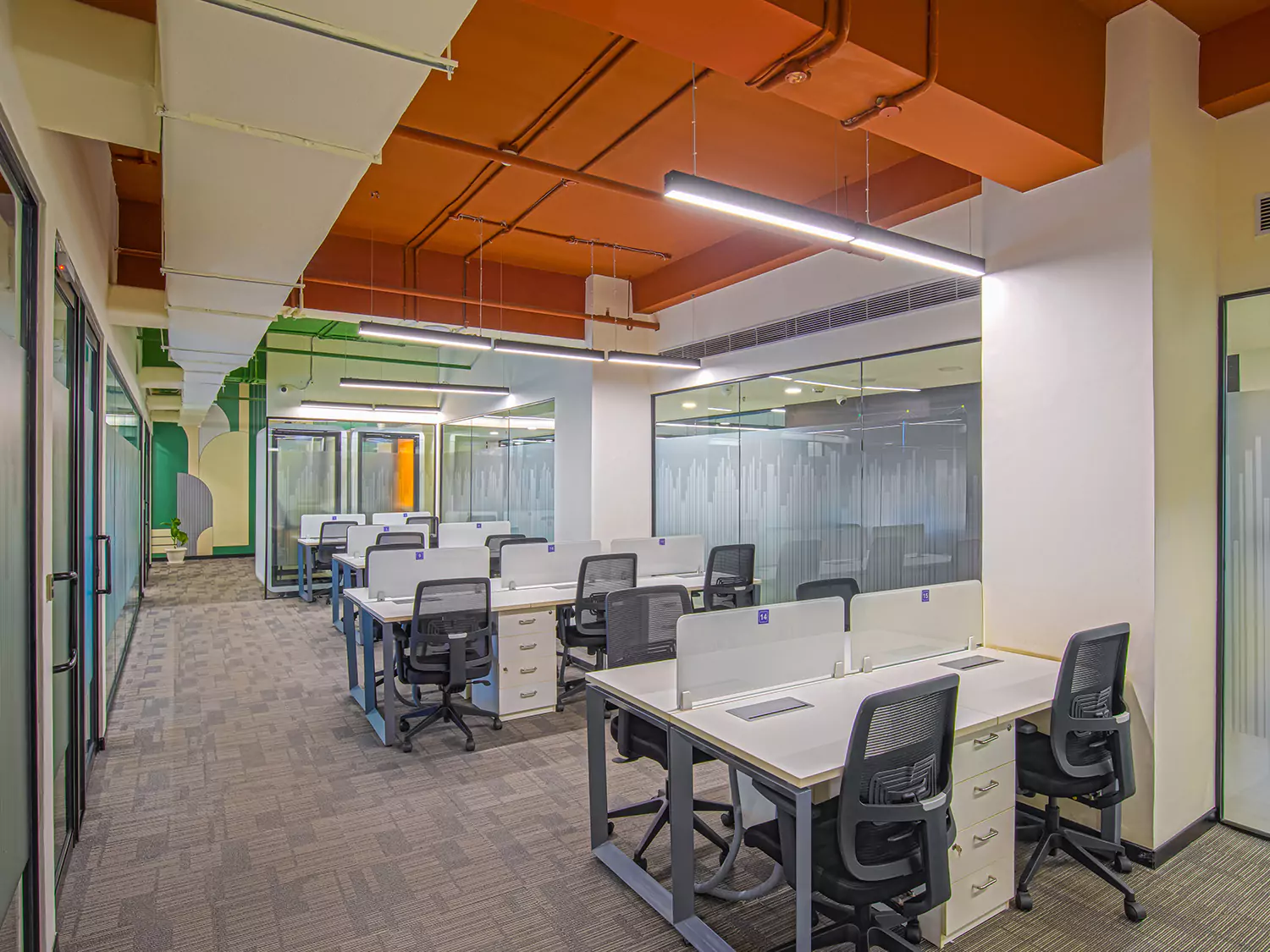 7 Person Coworking Desk