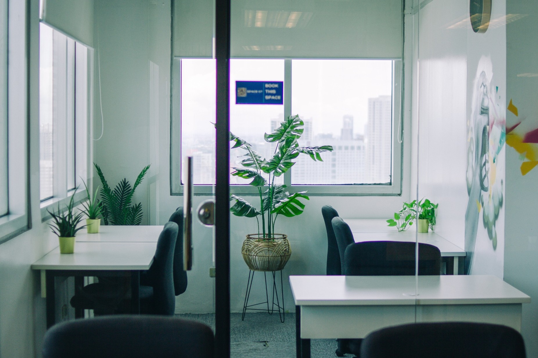 3 Person Coworking Desk
