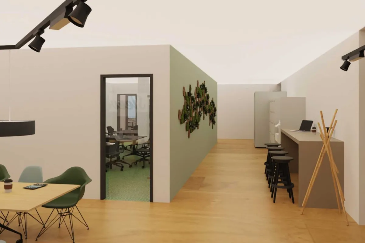 7 Person Coworking Desk