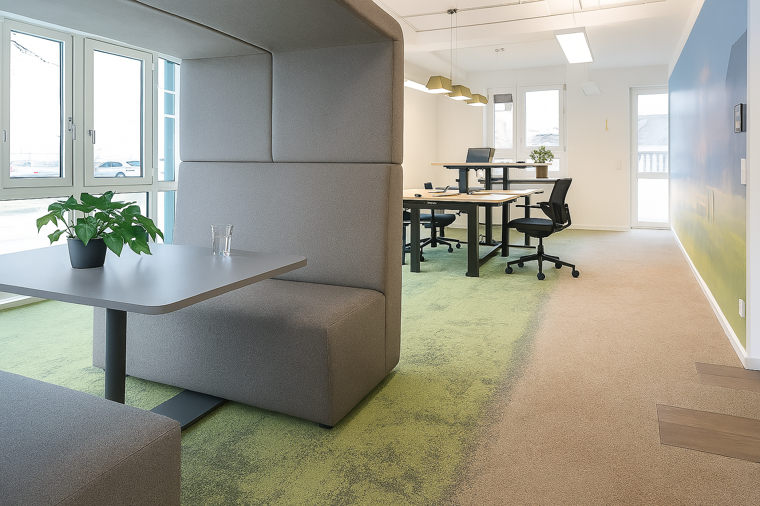 2 Person Coworking Desk