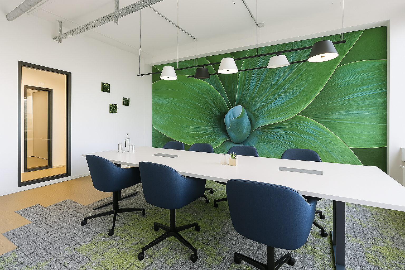 5 Person Coworking Desk