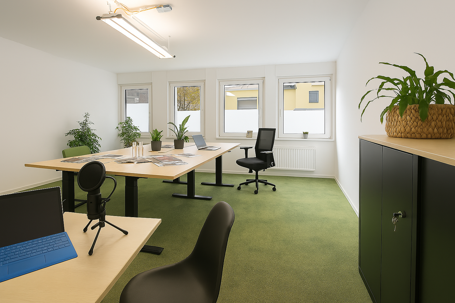 4 Person Coworking Desk