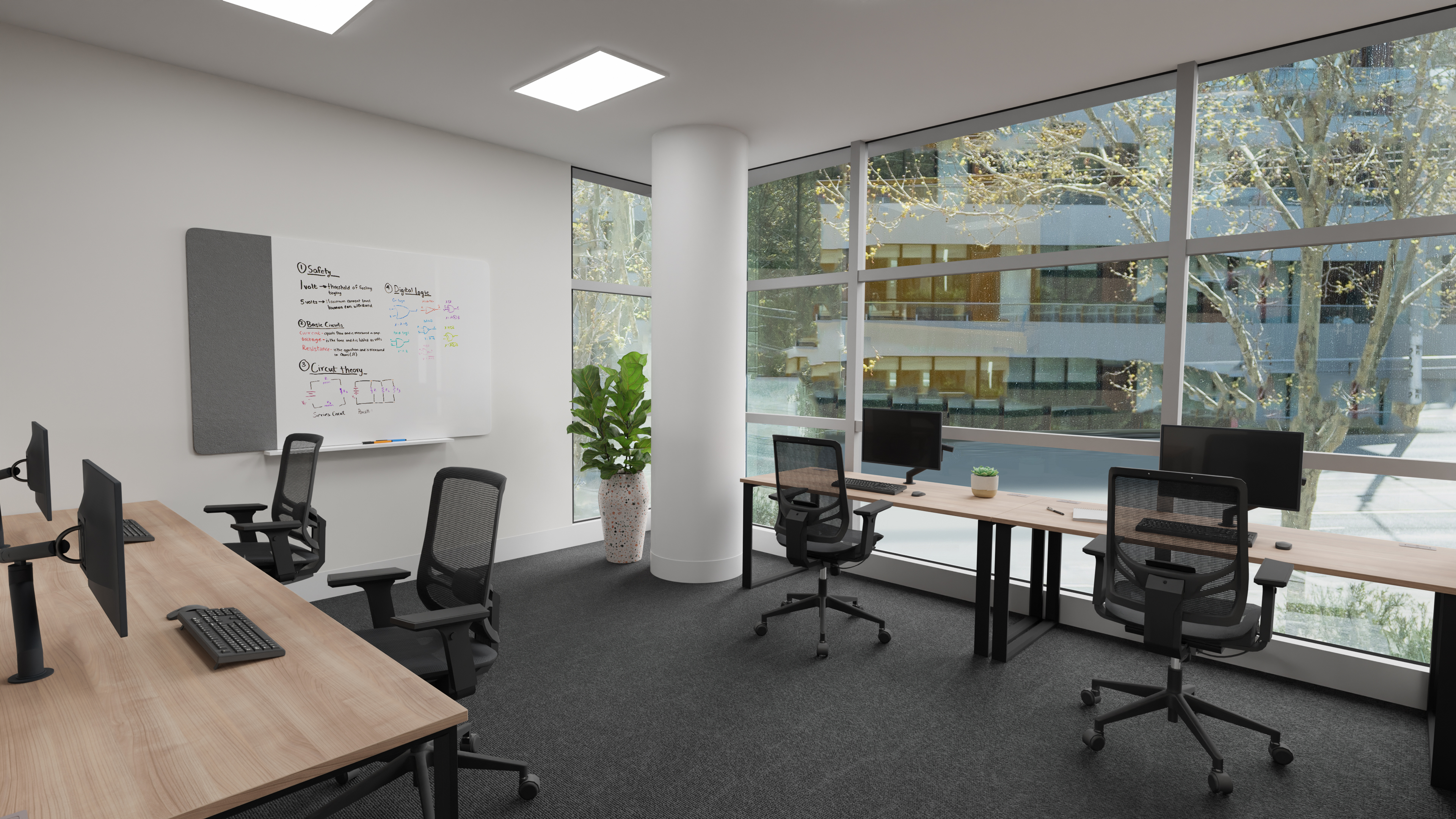 1 Person Coworking Desk